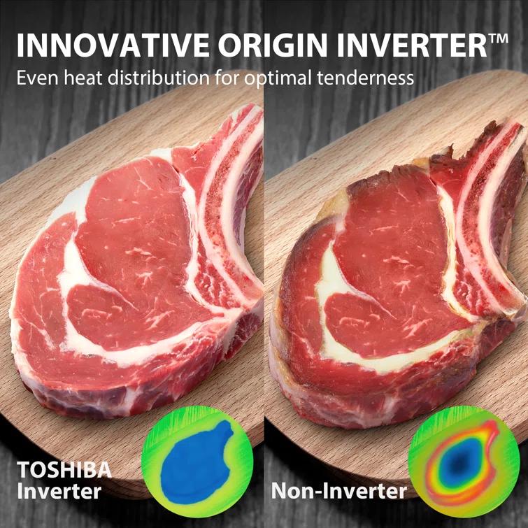 Toshiba 7-in-1 Countertop Microwave Air Fryer Inverter Technology Convection Microwave Smart Sensor