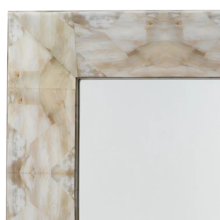 Fragment Lacquered Wood Vanity Mirror 48" x 36" Multi-Color