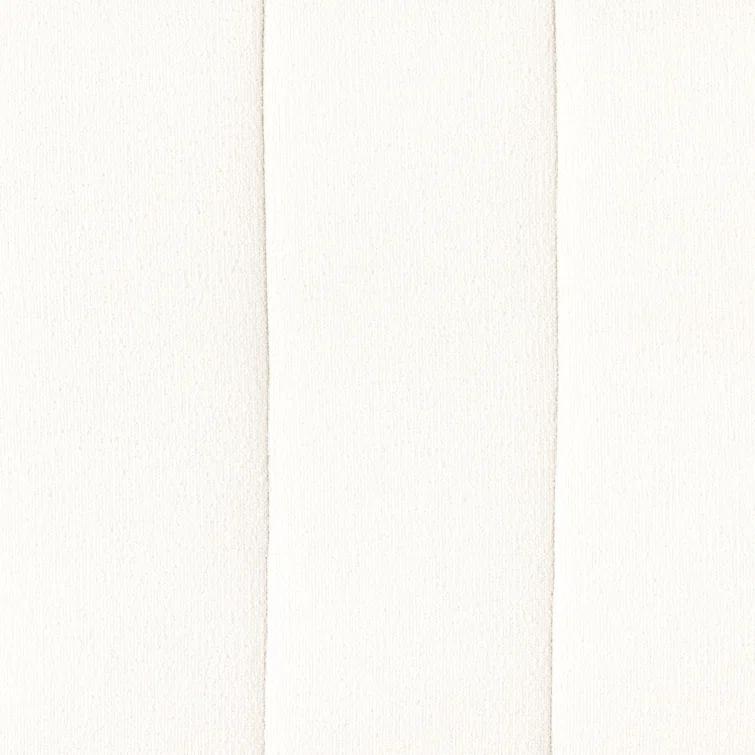 Fayette Cloud White Tufted Fabric 3-Piece Sectional Sofa