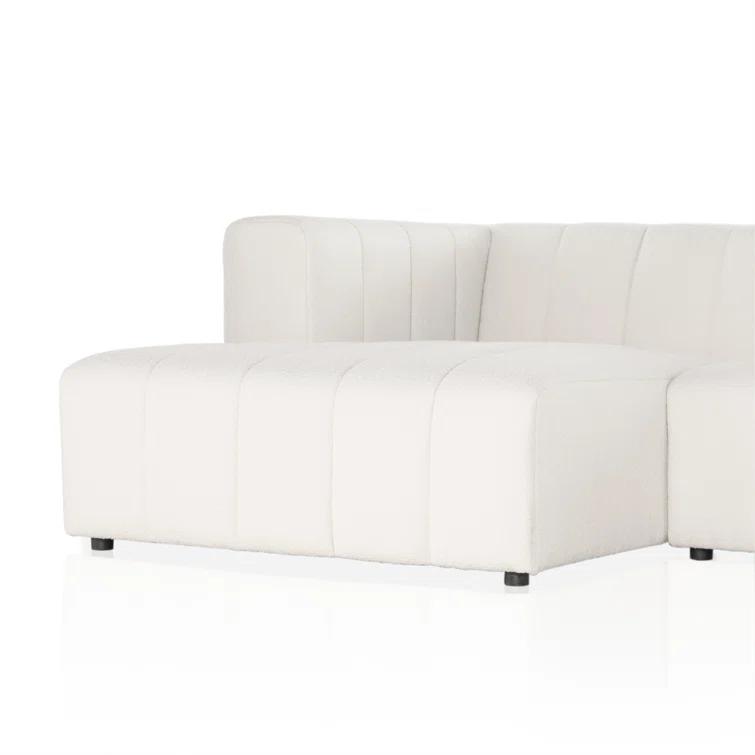 Fayette Cloud Tufted 4-Piece Sectional with Ottoman