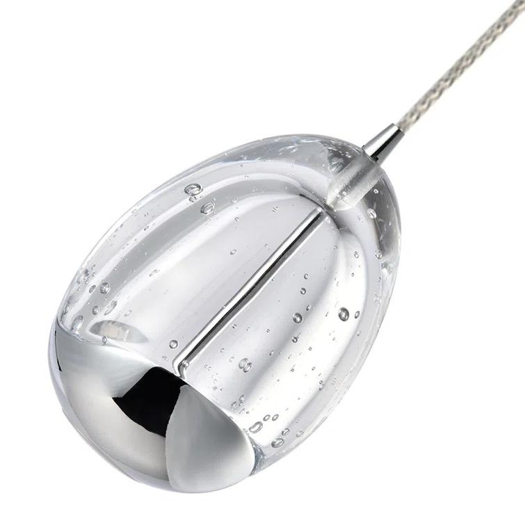 Venezia 3.5-in Integrated LED Height Adjustable ETL Certified Pendant Light with Glass Shade