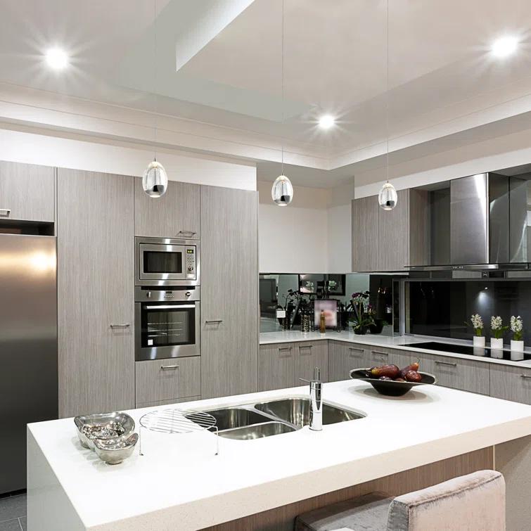 Venezia 3.5-in Integrated LED Height Adjustable ETL Certified Pendant Light with Glass Shade