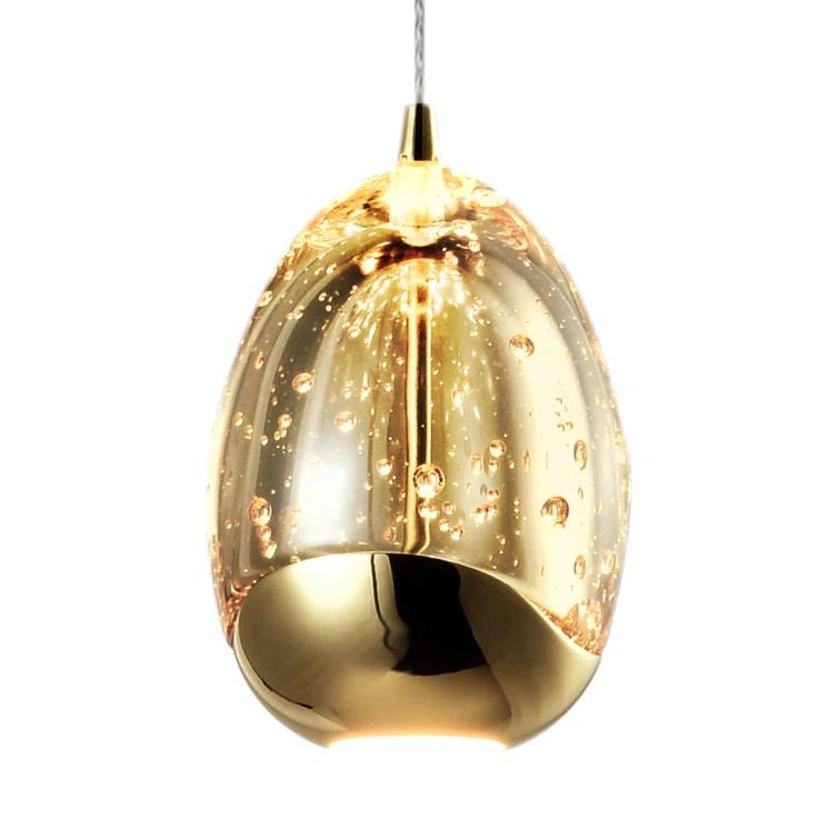 Venezia 3.5-in Integrated LED Height Adjustable ETL Certified Pendant Light with Glass Shade