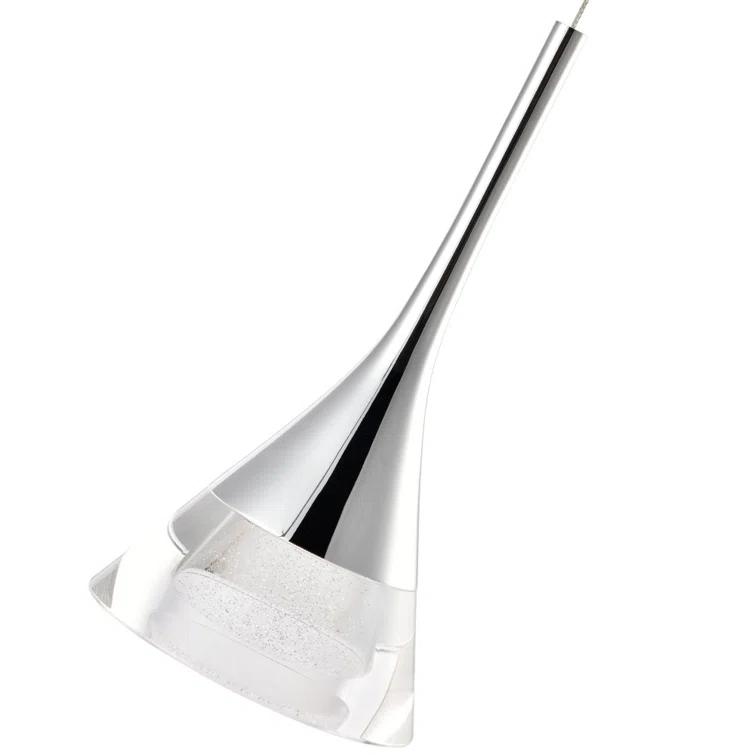 Amalfi 4.75-in Integrated LED Height Adjustable ETL Certified Pendant Light with Cone Shade