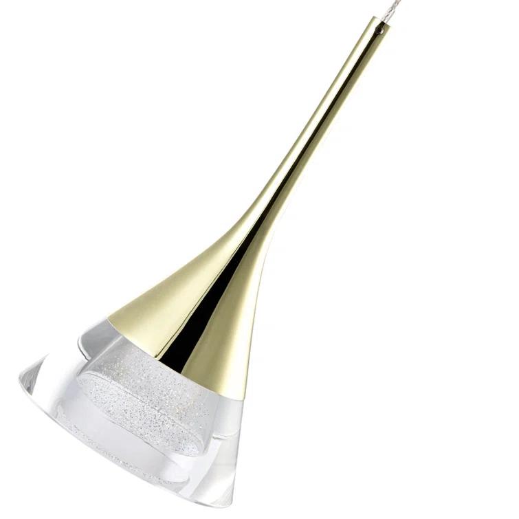 Amalfi 4.75-in Integrated LED Height Adjustable ETL Certified Pendant Light with Cone Shade