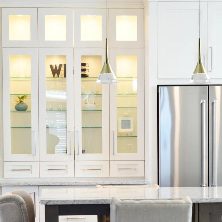 Amalfi 4.75-in Integrated LED Height Adjustable ETL Certified Pendant Light with Cone Shade