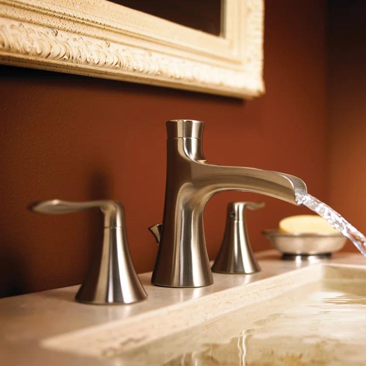 Speakman SB-1221-E-BN Caspian Widespread Bathroom Faucet with  Drain Assembly