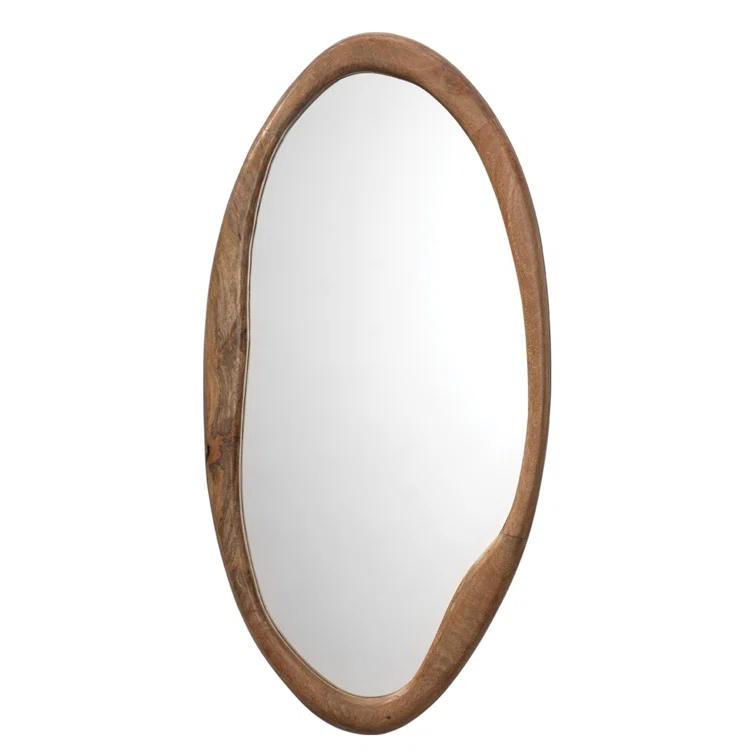 Hidden Hills Oval Mirror - Brown