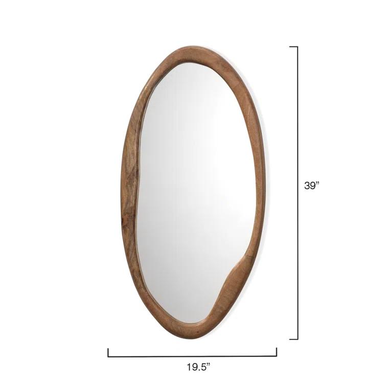 Hidden Hills Oval Mirror - Brown
