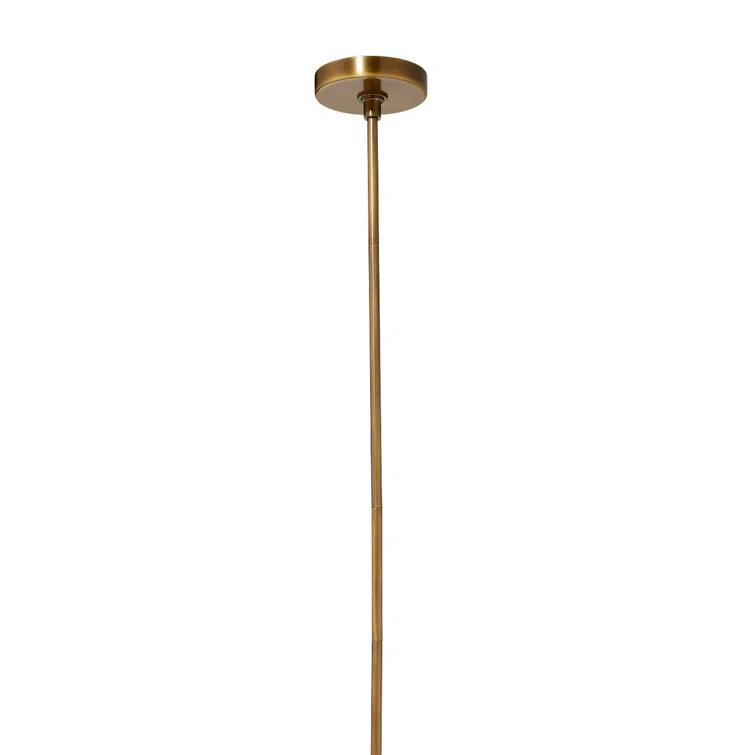 Sleek Antique Brass & Clear Glass Cylinder Pendant Light