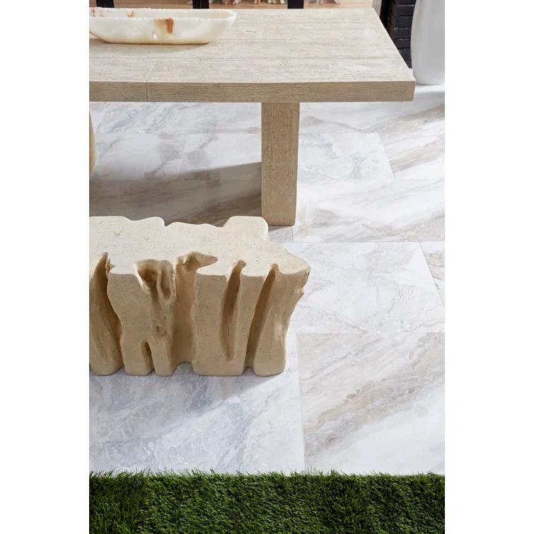 Old Lumber Dining Table, Roman Stone