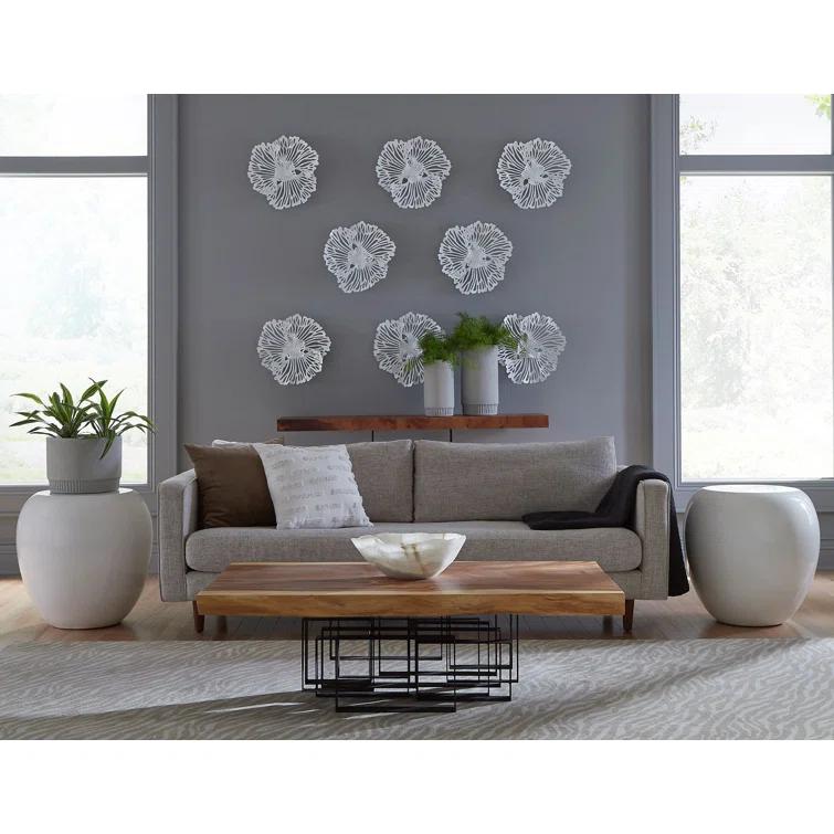 River Stone Side Table Gel Coat White