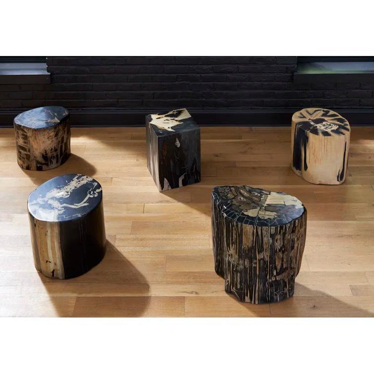 Phillips Collection Cast Naturals Petrified Resin Accent Stool
