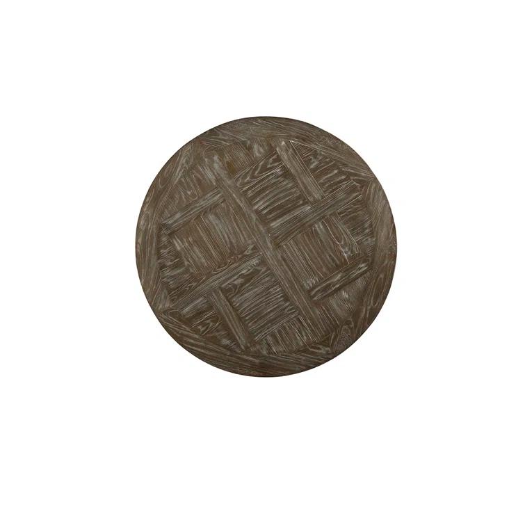 Parquet Round Reclaimed Wood Coffee Table (36")
