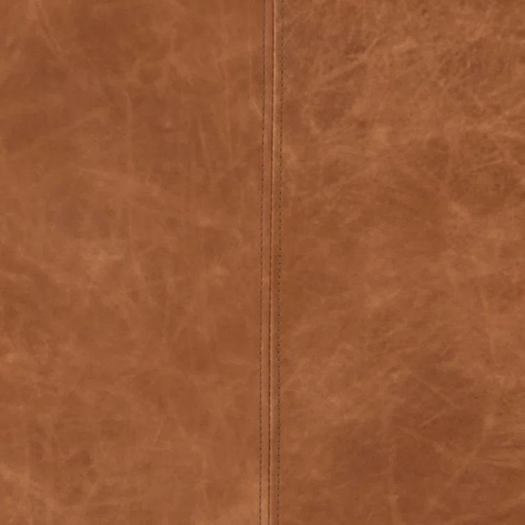 Natural Washed Camel Genuine Leather Chesterfield Armchair