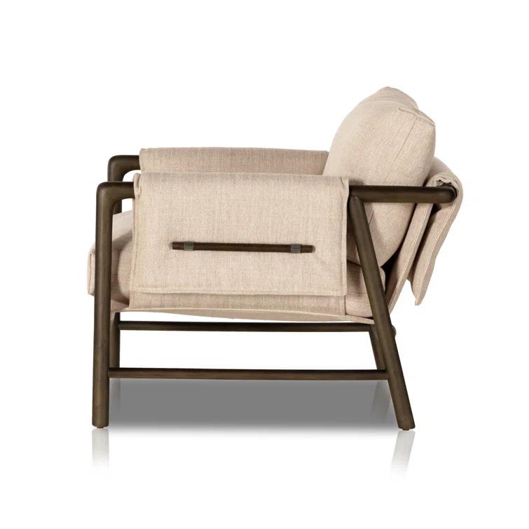 Beige Parawood Frame Stationary Armchair