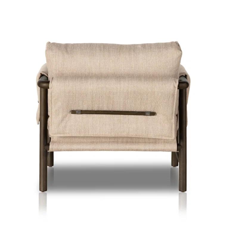 Beige Parawood Frame Stationary Armchair