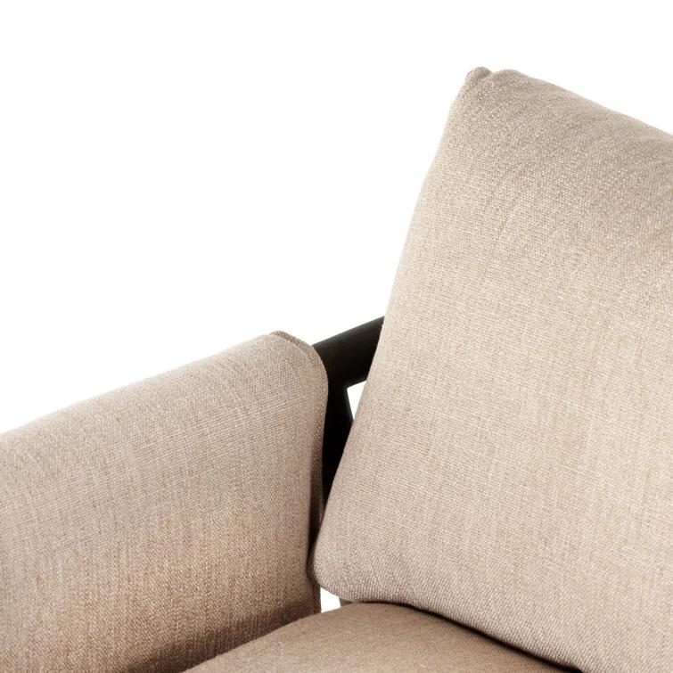 Beige Parawood Frame Stationary Armchair