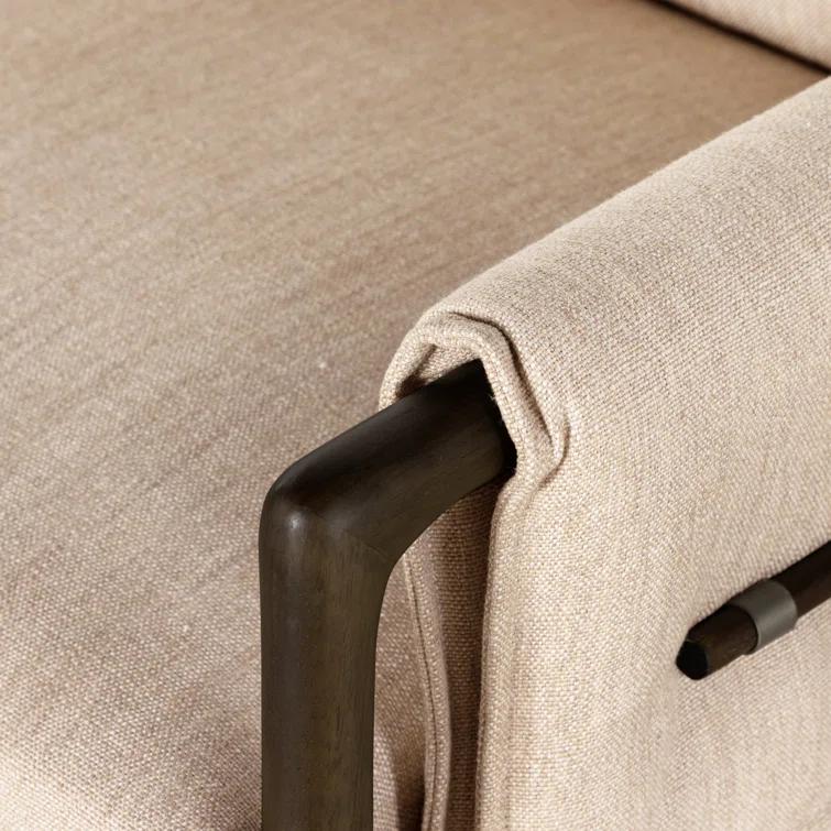 Beige Parawood Frame Stationary Armchair