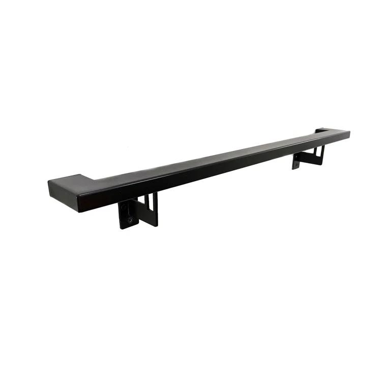 Modern Aluminum Handrail Grab Bar Kit, Adjustable Steel Brackets, Returns to Wall, Powder Coat