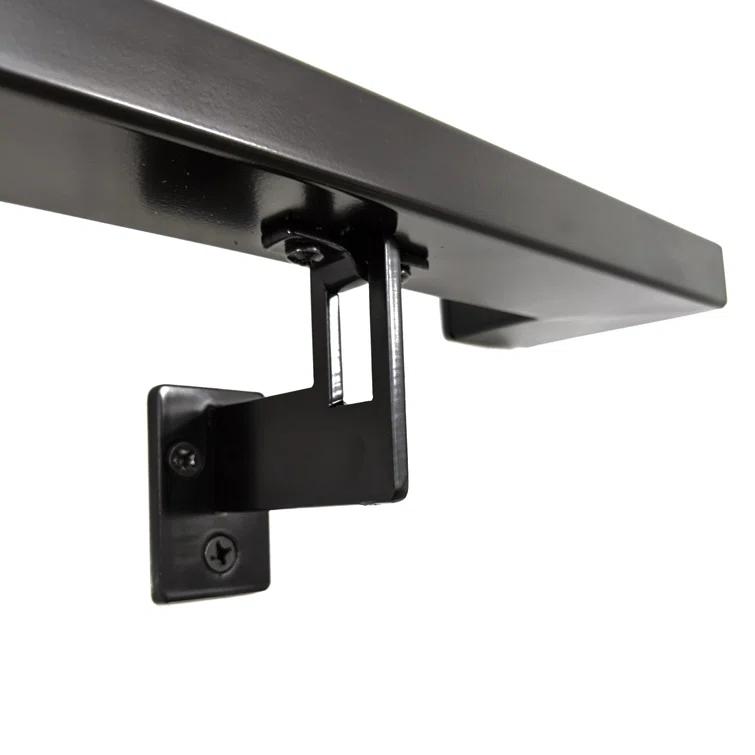 Modern Aluminum Handrail Grab Bar Kit, Adjustable Steel Brackets, Returns to Wall, Powder Coat