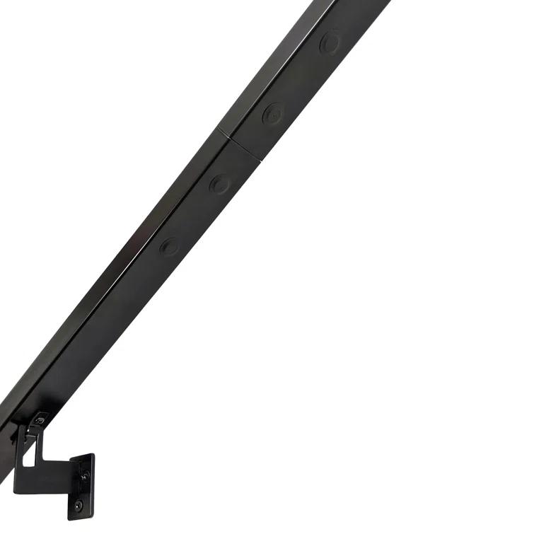 Modern Aluminum Handrail Grab Bar Kit, Adjustable Steel Brackets, Returns to Wall, Powder Coat