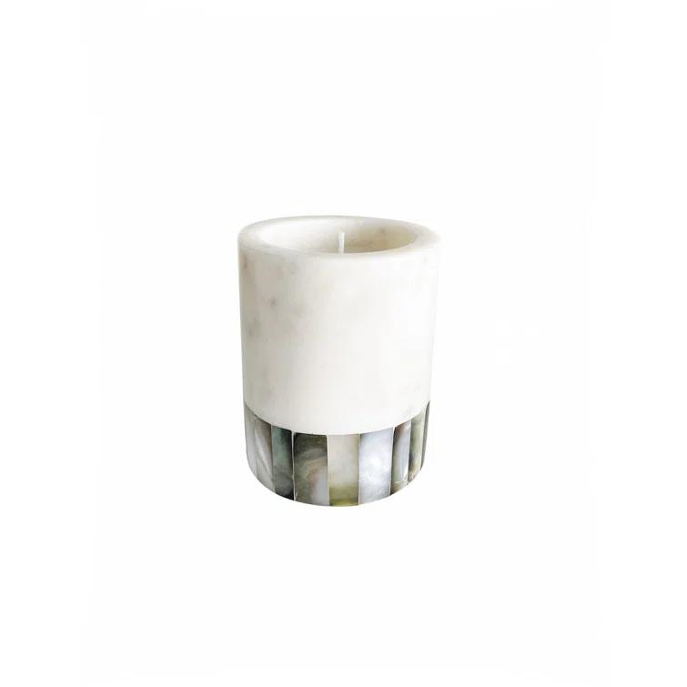 Anaya Mother Of Pearl Marble Lavender Scented Votive Candle