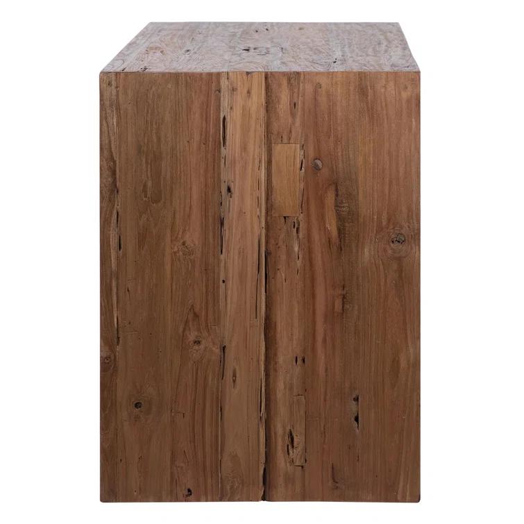 Chilton 60-Inch Rectangular Reclaimed Teak Waterfall Writing Desk