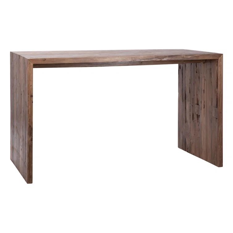 Chilton 60-Inch Rectangular Reclaimed Teak Waterfall Writing Desk