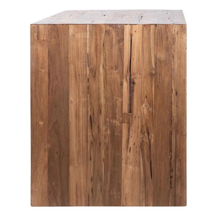 Chilton 60-Inch Rectangular Reclaimed Teak Waterfall Writing Desk