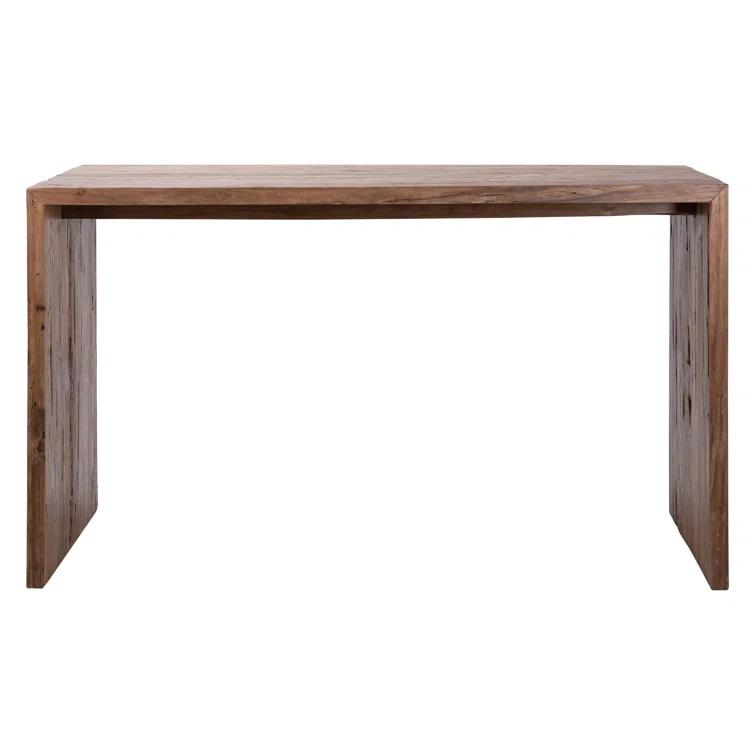 Chilton 60-Inch Rectangular Reclaimed Teak Waterfall Writing Desk