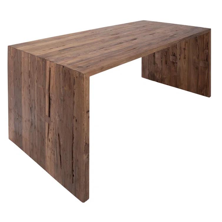 Chilton 60-Inch Rectangular Reclaimed Teak Waterfall Writing Desk