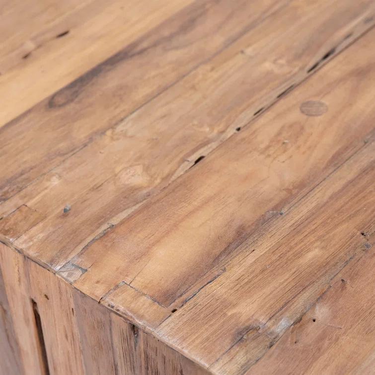 Chilton 60-Inch Rectangular Reclaimed Teak Waterfall Writing Desk