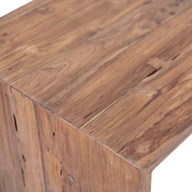 Chilton 60-Inch Rectangular Reclaimed Teak Waterfall Writing Desk