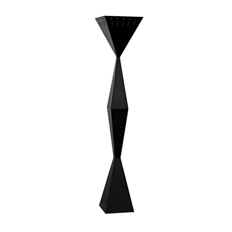 Noir Brixton 66'' Matte Black Torchiere Floor Lamp