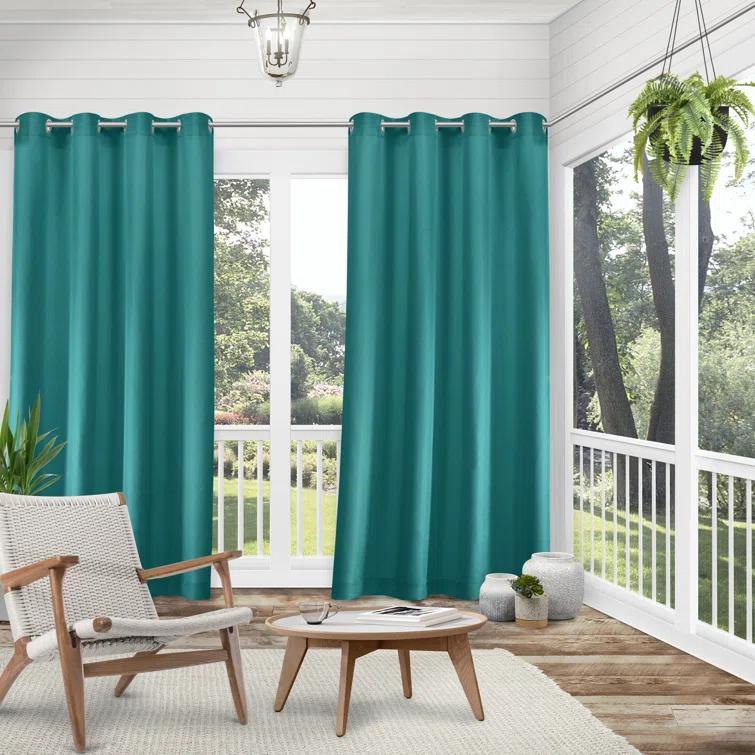 Cabana Solid Heavyweight Indoor Outdoor Curtains