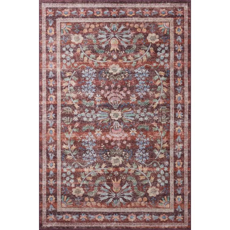 Rifle Paper Co. X Loloi Maison Frances Red 8'-4" X 11'-6" Area Rug