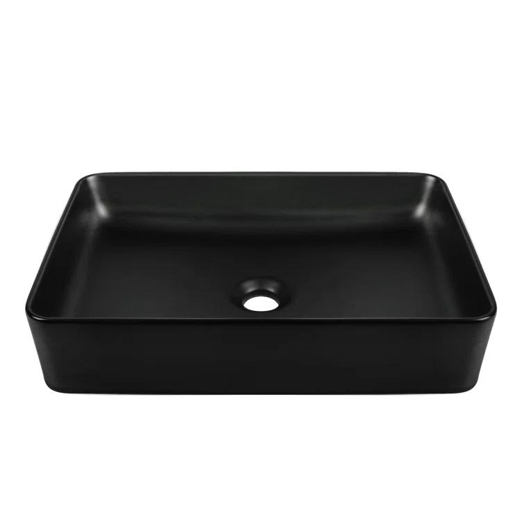 Ally 20" x 13'' Rectangular Vitreous China Vessel Bathroom Sink