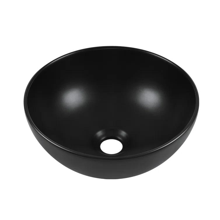 DeerValley Symmetry 13" x 13'' Circular/Round Vitreous Vessel Bathroom Sink