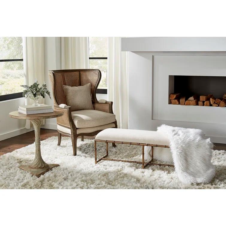 Furniture Classics Anubis Linen Blend Upholstered Bench