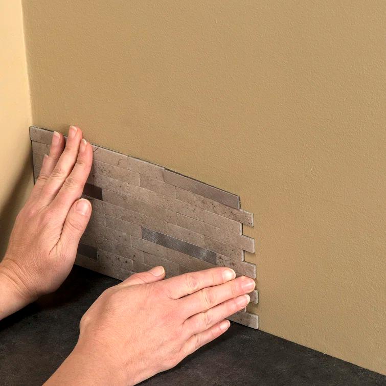 12'' W x 12.75'' L PVC Peel and Stick Mosaic Tile