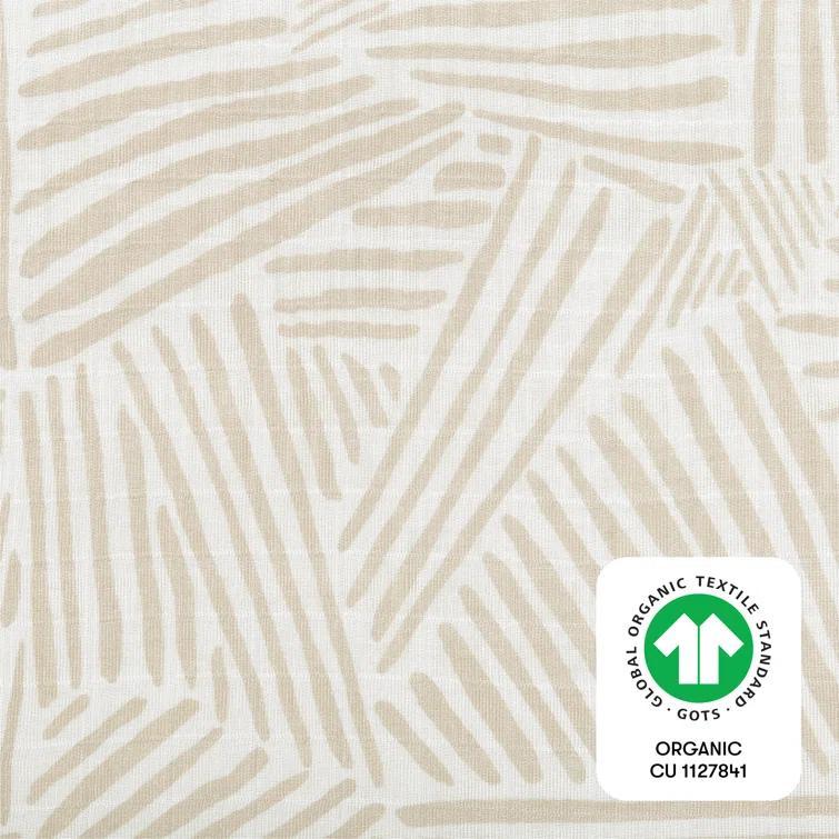 Oat Stripe Crib Sheet In Muslin Cotton