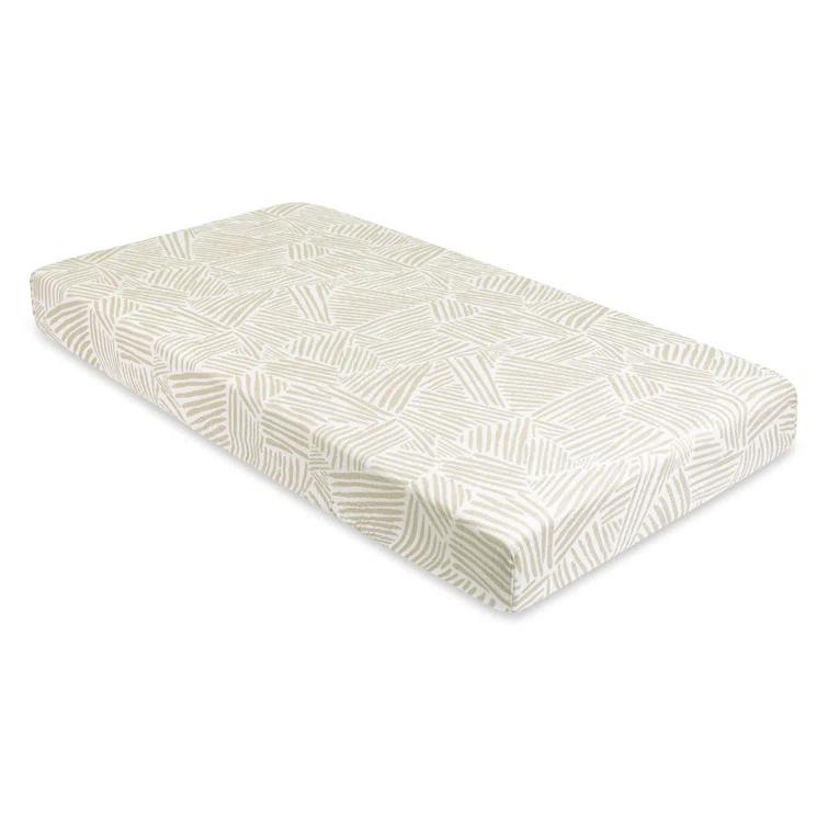 Oat Stripe Crib Sheet In Muslin Cotton