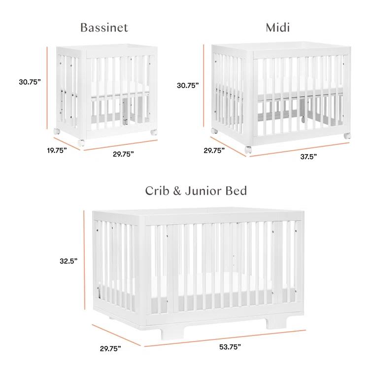 Yuzu 8-In-1 Convertible Crib With All-Stages Conversion Kits