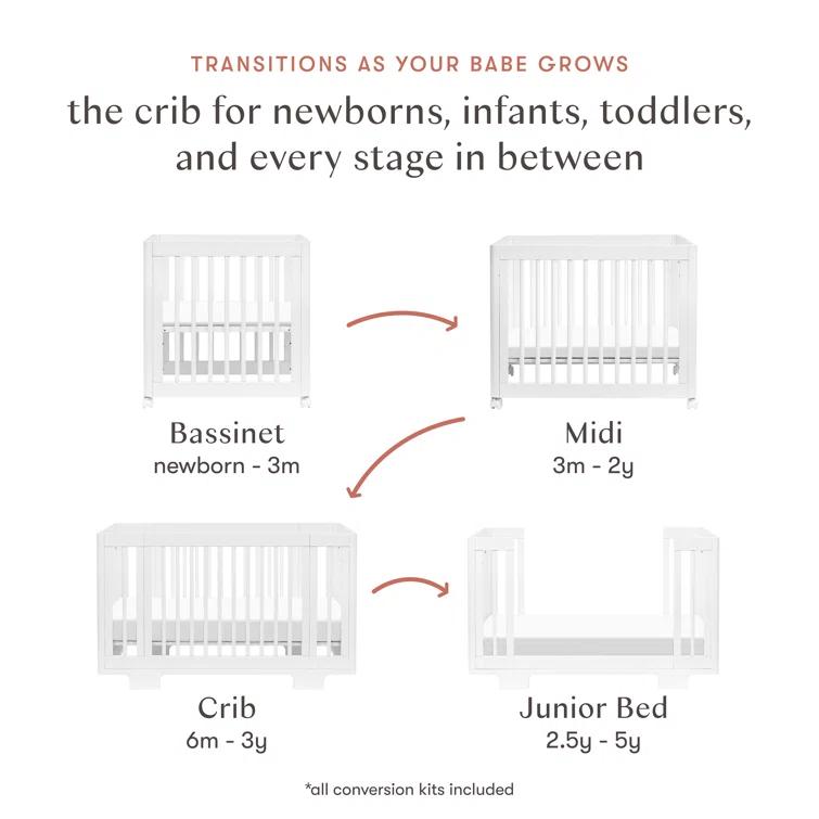 Yuzu 8-In-1 Convertible Crib With All-Stages Conversion Kits