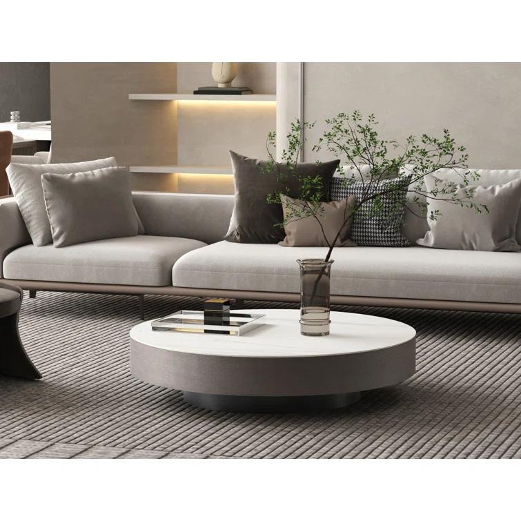 Whiteline Imports Pedestal Coffee Table