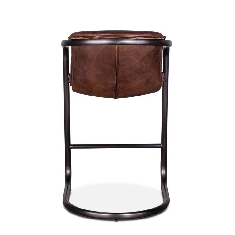 Darbonne Upholstered Counter Stool with Metal Frame