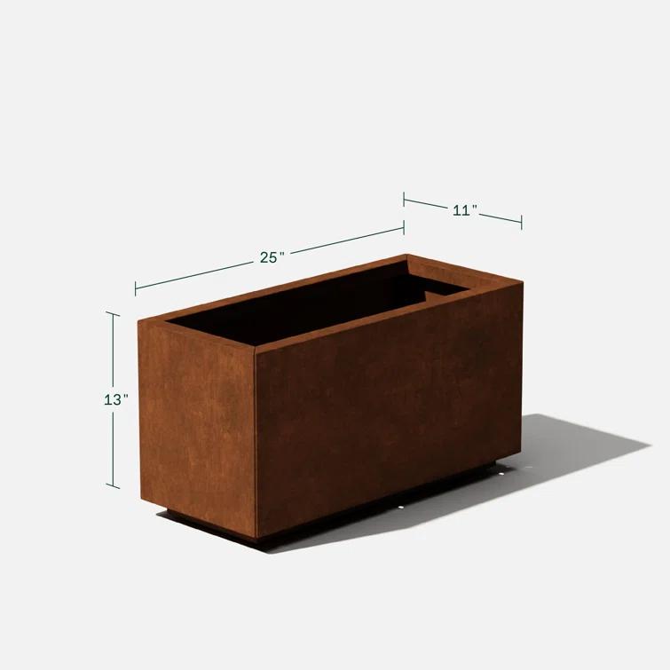 Corten Steel Series Long Box Planter