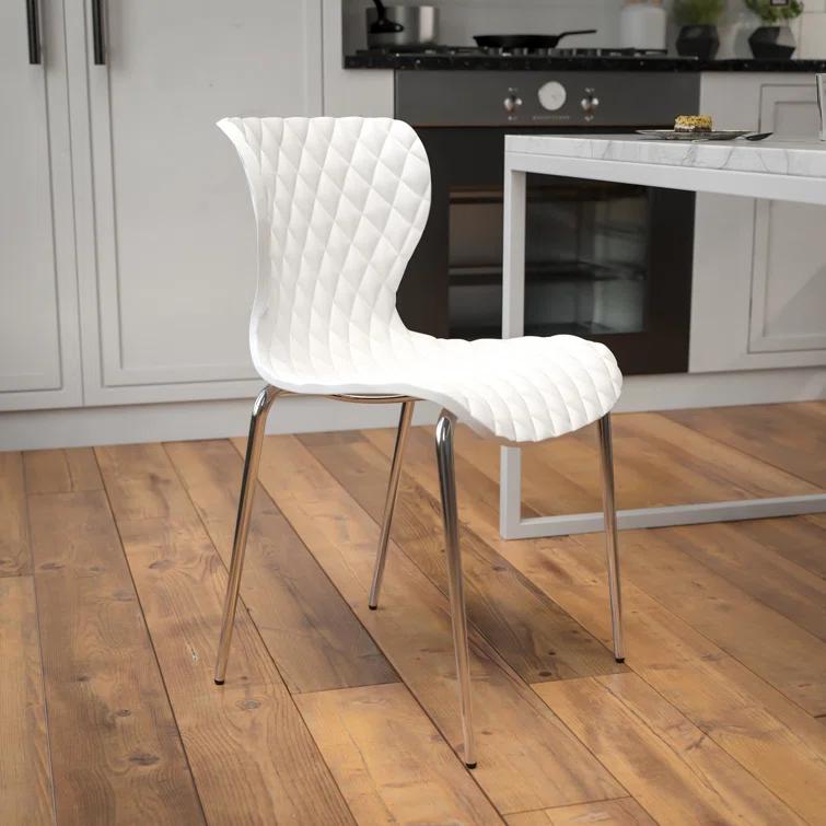 Flash Furniture Lowell Contemporary Design Plastic Stack Chair (Set of 4)