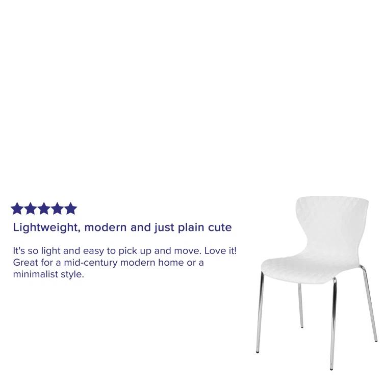 Flash Furniture Lowell Contemporary Design Plastic Stack Chair (Set of 4)